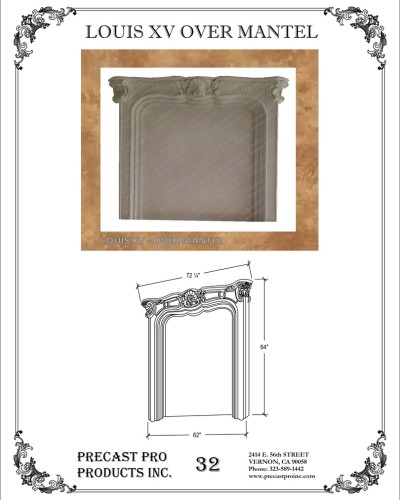 Louis XV Over Mantel-Spec Sheet